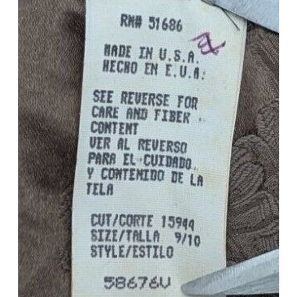 Vintage 90s Floral Satin Midi Dress 10 Square Neck Fairy Grunge Dark Romantic - Picture 7 of 7